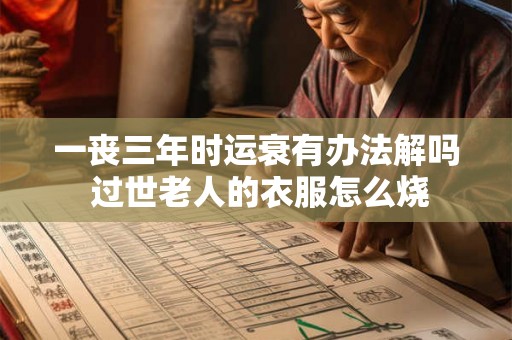 一丧三年时运衰有办法解吗 过世老人的衣服怎么烧