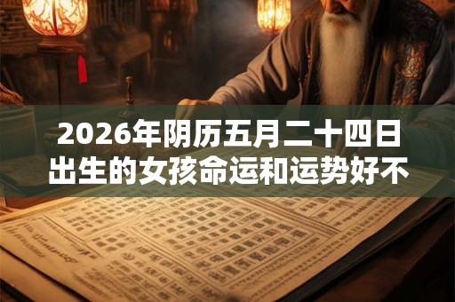 2026年阴历五月二十四日出生的女孩命运和运势好不好