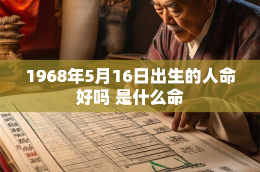 1968年5月16日出生的人命好吗 是什么命