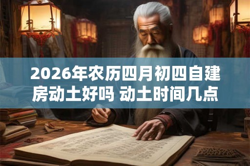 2026年农历四月初四自建房动土好吗 动土时间几点好