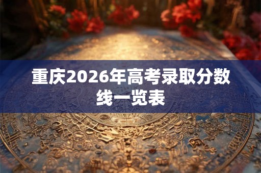 重庆2026年高考录取分数线一览表