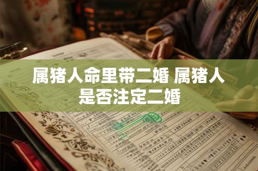 属猪人命里带二婚 属猪人是否注定二婚