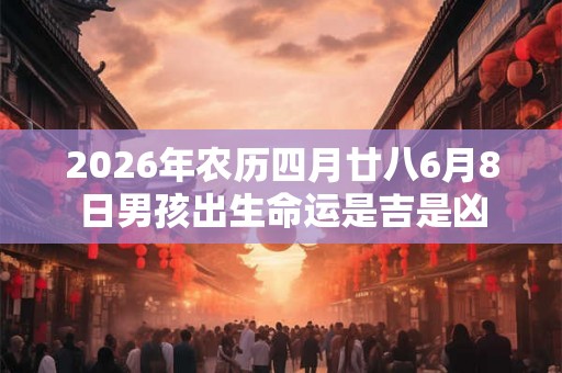 2026年农历四月廿八6月8日男孩出生命运是吉是凶 2026年农历四月廿八6月8日男孩出生命运是吉是凶