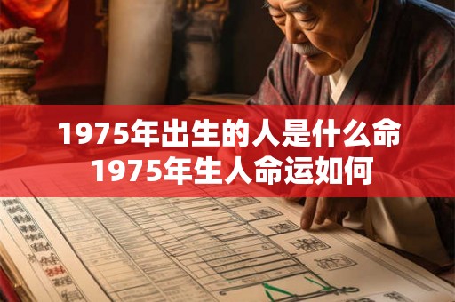 1975年出生的人是什么命 1975年生人命运如何