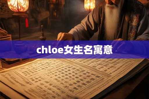 chloe女生名寓意