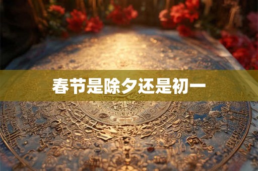春节是除夕还是初一 春节是除夕还是初一