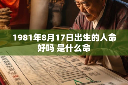 1981年8月17日出生的人命好吗 是什么命 1981年8月17日出生的人命好吗 是什么命