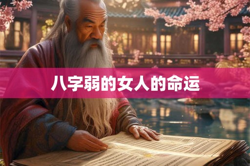 八字弱的女人的命运