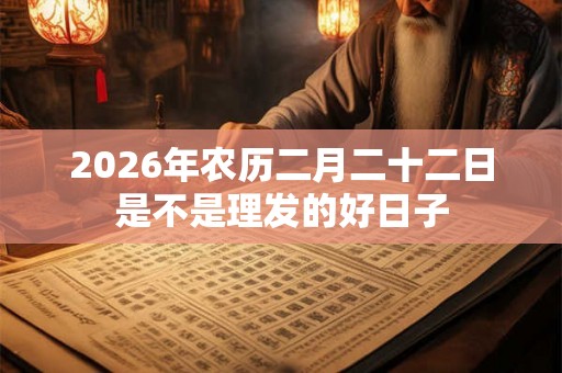 2026年农历二月二十二日是不是理发的好日子