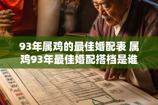 93年属鸡的最佳婚配表 属鸡93年最佳婚配搭档是谁