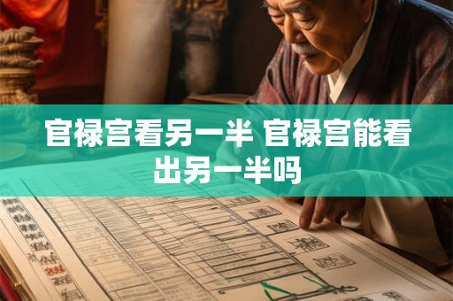 官禄宫看另一半 官禄宫能看出另一半吗
