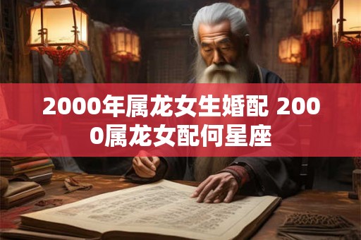 2000年属龙女生婚配 2000属龙女配何星座