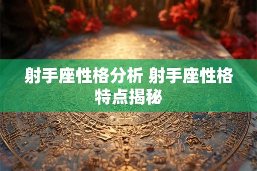 射手座性格分析 射手座性格特点揭秘