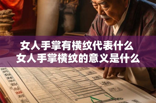 女人手掌有横纹代表什么 女人手掌横纹的意义是什么