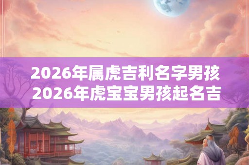 2026年属虎吉利名字男孩 2026年虎宝宝男孩起名吉利