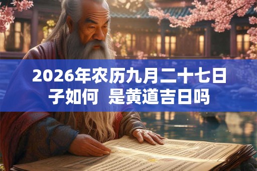 2026年农历九月二十七日子如何  是黄道吉日吗