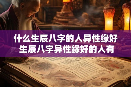 什么生辰八字的人异性缘好 生辰八字异性缘好的人有哪些