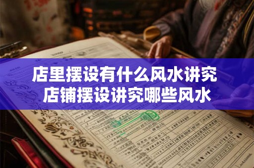 店里摆设有什么风水讲究 店铺摆设讲究哪些风水