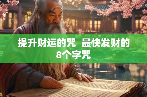 提升财运的咒 最快发财的8个字咒 提升财运的咒 最快发财的8个字咒