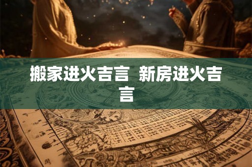 搬家进火吉言  新房进火吉言
