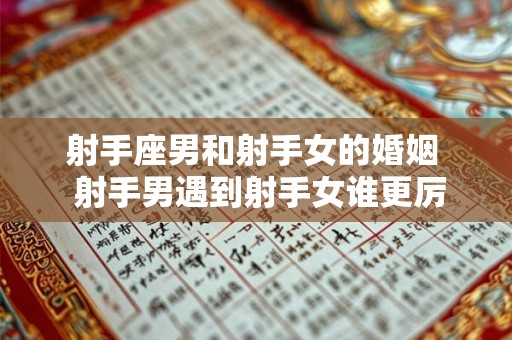 射手座男和射手女的婚姻 射手男遇到射手女谁更厉害 射手座男和射手女的婚姻 射手男遇到射手女谁更厉害
