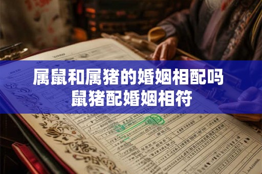 属鼠和属猪的婚姻相配吗 鼠猪配婚姻相符