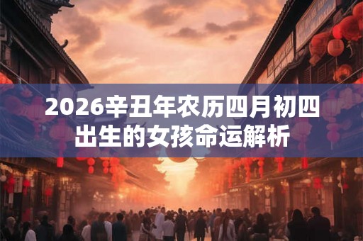 2026辛丑年农历四月初四出生的女孩命运解析