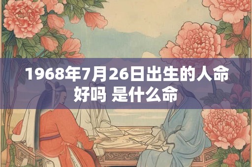1968年7月26日出生的人命好吗 是什么命
