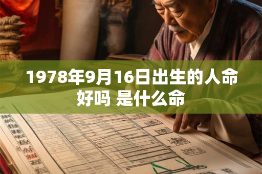 1978年9月16日出生的人命好吗 是什么命