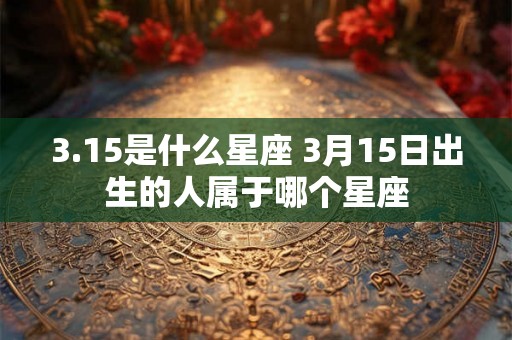 3.15是什么星座 3月15日出生的人属于哪个星座