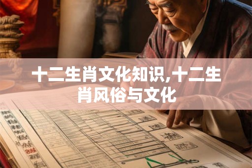 十二生肖文化知识,十二生肖风俗与文化