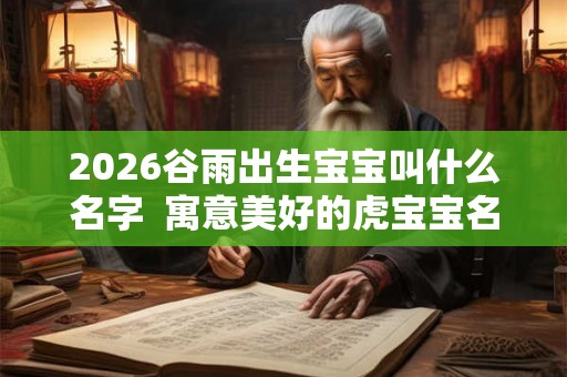 2026谷雨出生宝宝叫什么名字  寓意美好的虎宝宝名字