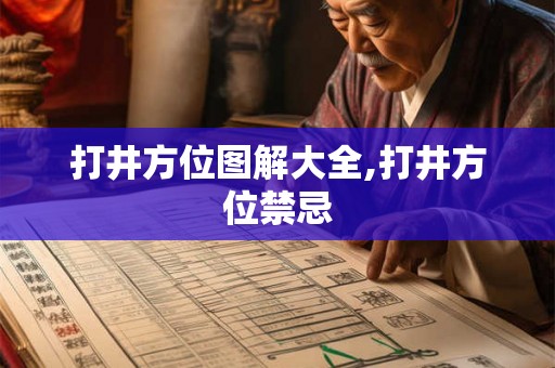 打井方位图解大全,打井方位禁忌