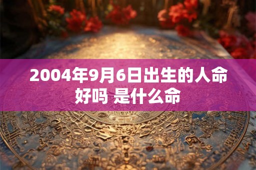 2004年9月6日出生的人命好吗 是什么命