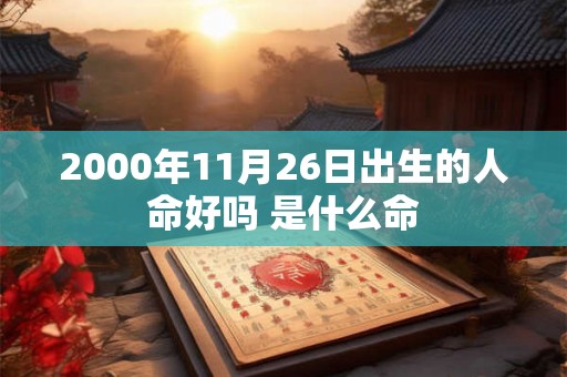 2000年11月26日出生的人命好吗 是什么命