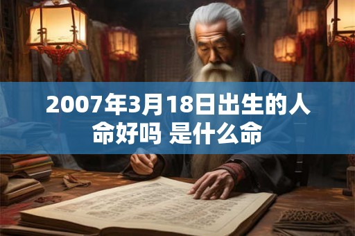 2007年3月18日出生的人命好吗 是什么命