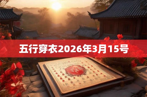 五行穿衣2026年3月15号