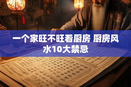 一个家旺不旺看厨房 厨房风水10大禁忌