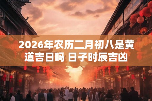 2026年农历二月初八是黄道吉日吗 日子时辰吉凶