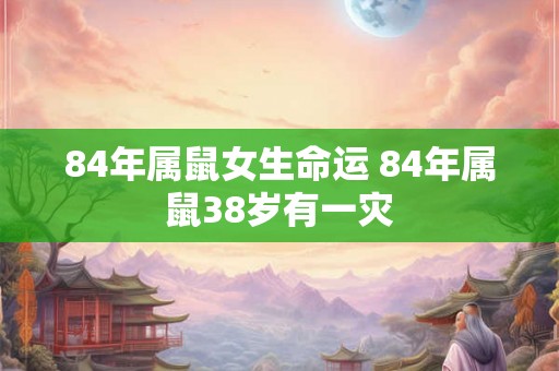 84年属鼠女生命运 84年属鼠38岁有一灾