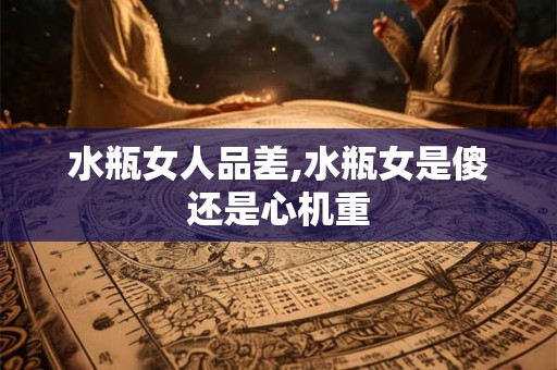 水瓶女人品差,水瓶女是傻还是心机重
