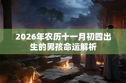 2026年农历十一月初四出生的男孩命运解析
