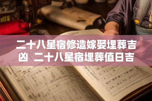 二十八星宿修造嫁娶埋葬吉凶  二十八星宿埋葬值日吉凶