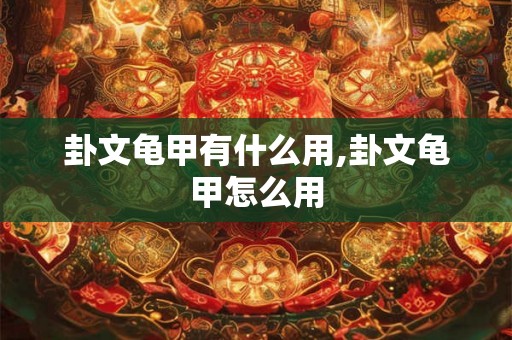 卦文龟甲有什么用,卦文龟甲怎么用