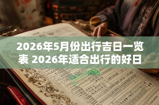 2026年5月份出行吉日一览表 2026年适合出行的好日子
