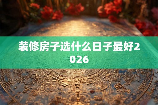 装修房子选什么日子最好2026