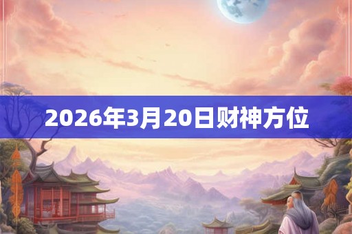 2026年3月20日财神方位