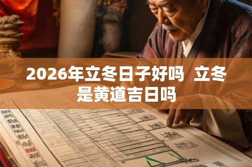2026年立冬日子好吗  立冬是黄道吉日吗