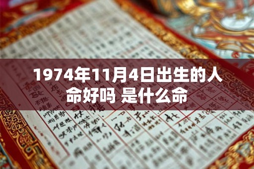 1974年11月4日出生的人命好吗 是什么命