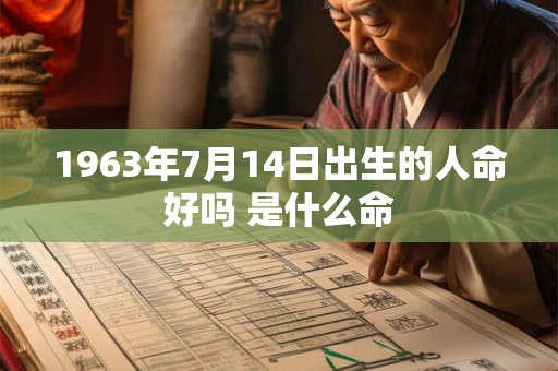 1963年7月14日出生的人命好吗 是什么命